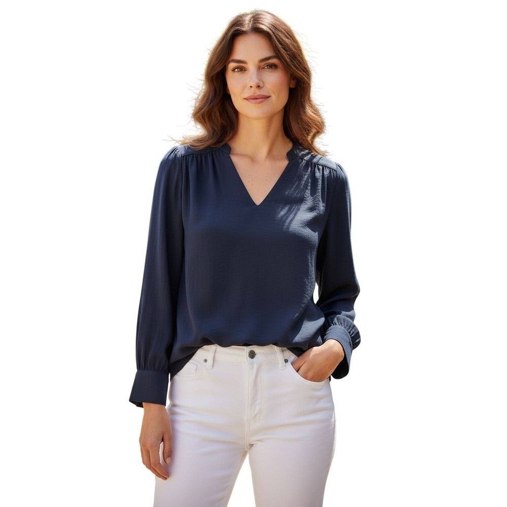 LEWIT Classic Black Silk Blend Floral Jacquard Peplum V-Neck Blouse Top S $425
